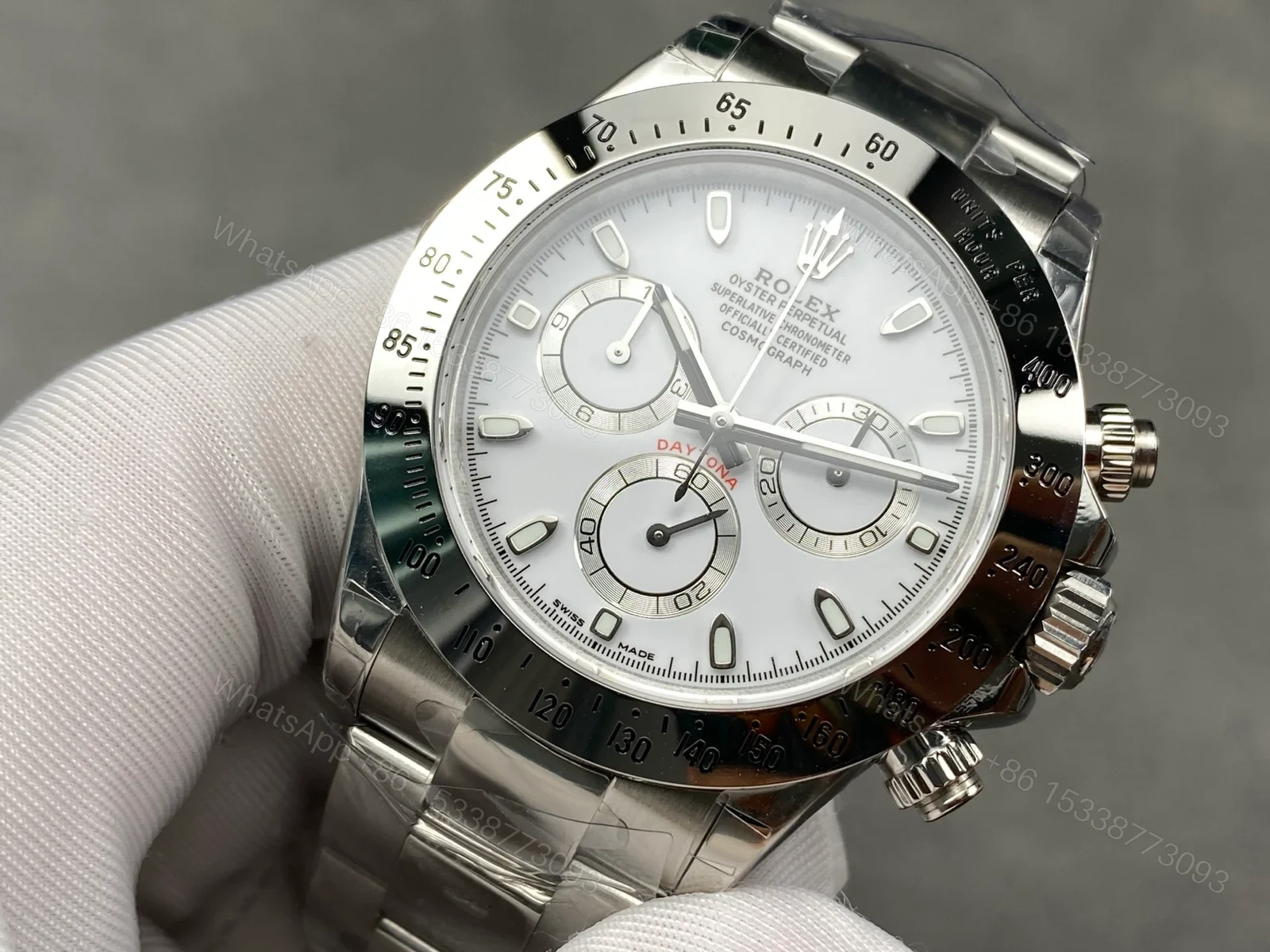 View 3 of Super Clone Rolex Daytona 116520 White Dial 40mm 116520-0016