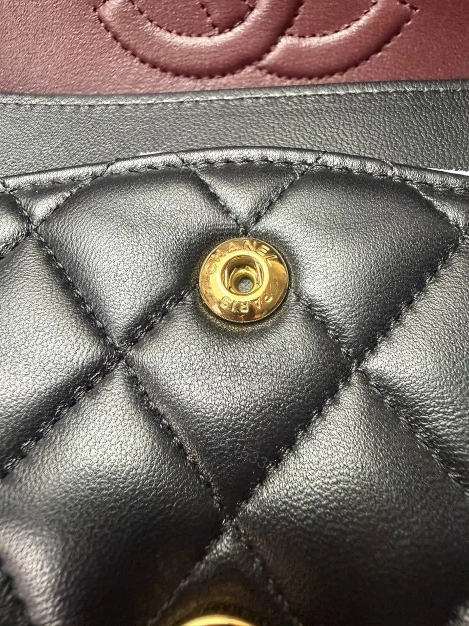 View 9 of Chanel Classic Flap bag Lambskin Black Gold Hardware