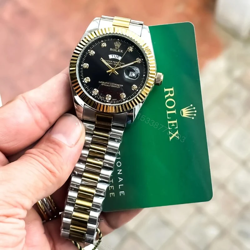 View 2 of Rolex Day-Date Black Dial 7A Quartz 40mm