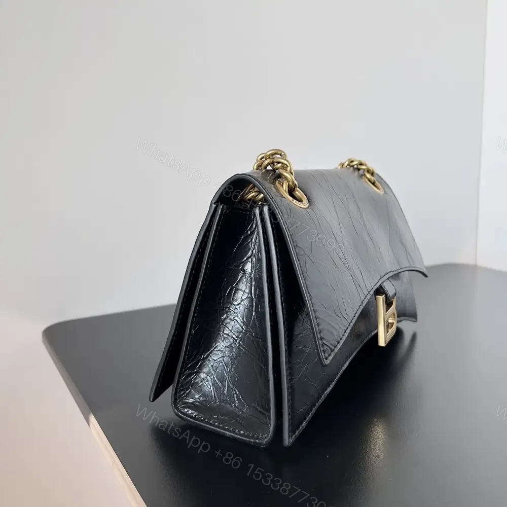 View 3 of 高仿BalenciagaCrush系列單肩包黑金XS