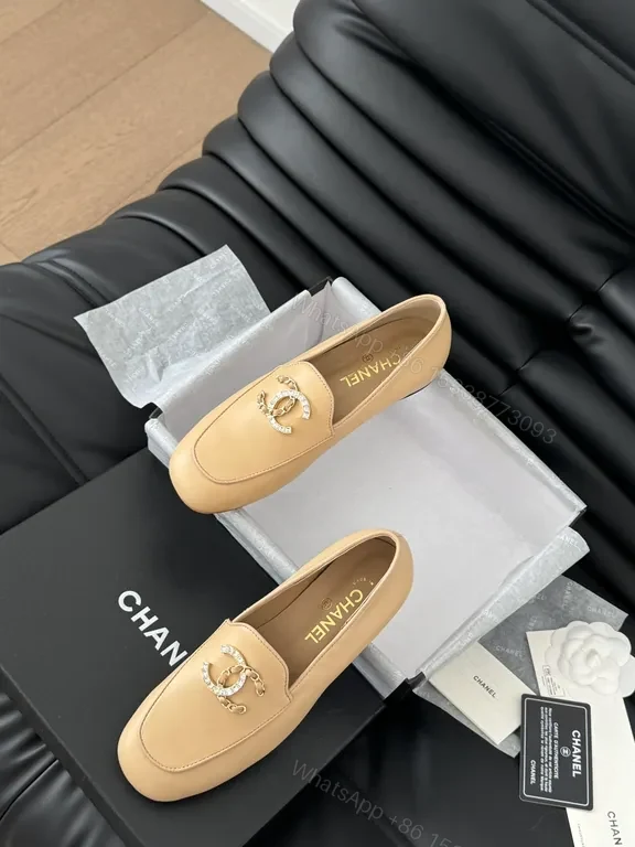 View 3 of Beige Leather Mules â€“ Chanel-Inspired, Lux Comfort Flats