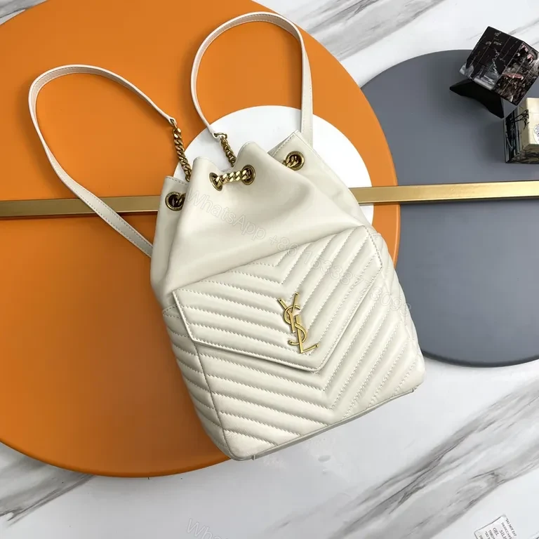 Chic Quilted Backpack with Gold Emblem â€“ Modern Luxury Backpack — view 1