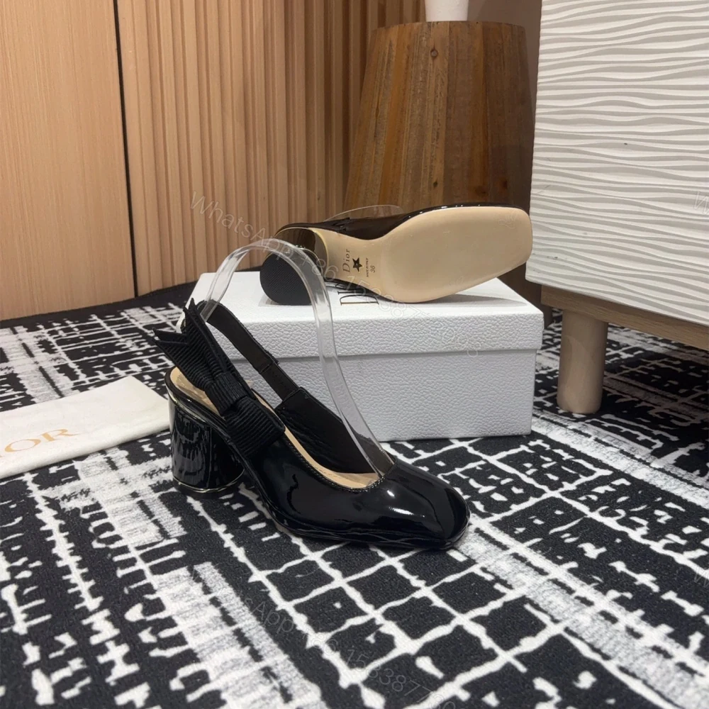View 8 of 高仿Dior*Miss系列KDV272露跟蝴蝶結高踭鞋黑色免檢版