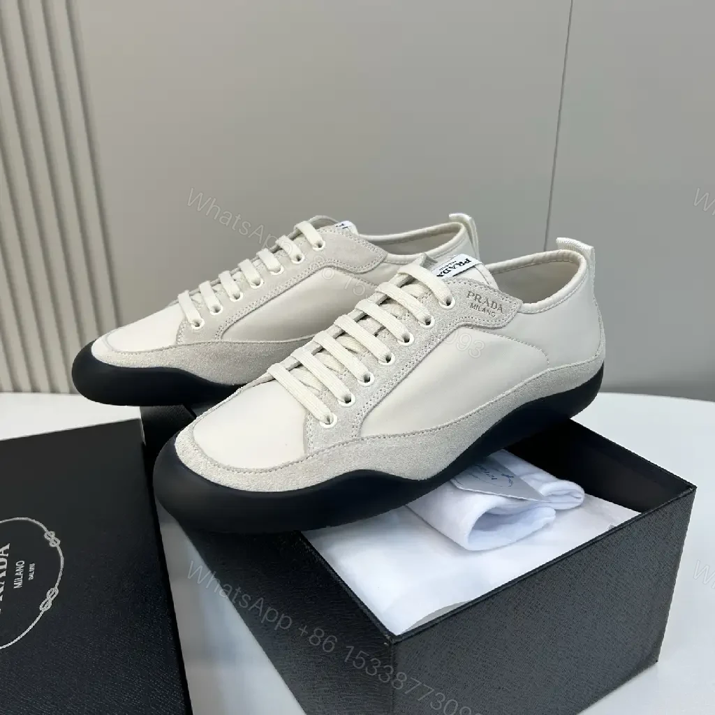 View 6 of Minimalist Off-White Leather Suede High-Tops: Subtle Luxury Sneakers