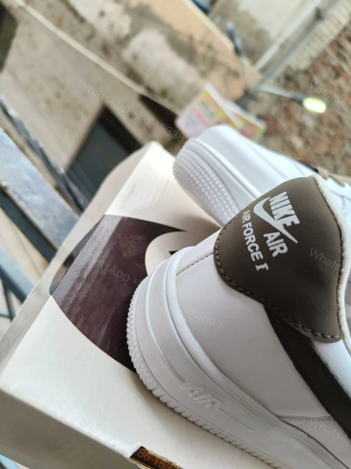 View 2 of BUY FIRST COPY NIKE AF1 BROWN TOP QUALITY SNEAKERS