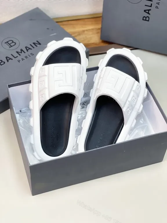 View 7 of White Balmain-Inspired Slide: All-Day Comfort Slip-On