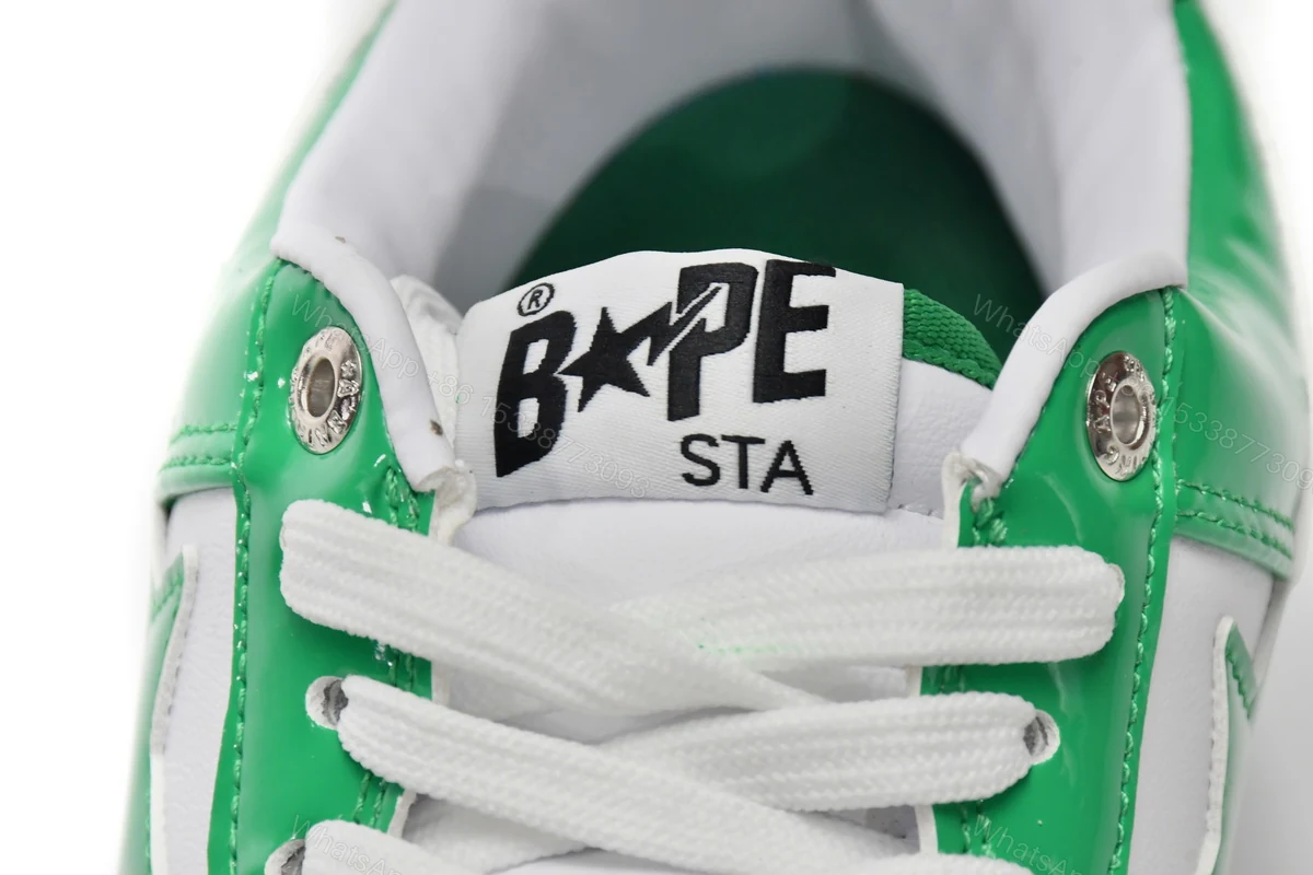 View 4 of Cheap Fake BapeSta White Green 1H70-191-001