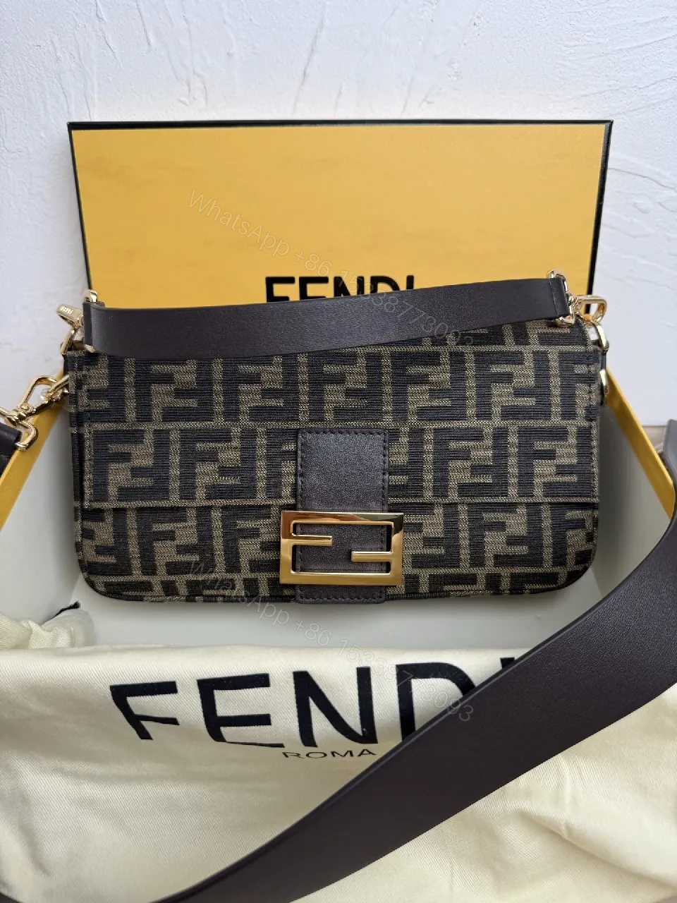 Structured Logo Crossbody with Luxe Hardware - Monogram Canvas Bag — view 1