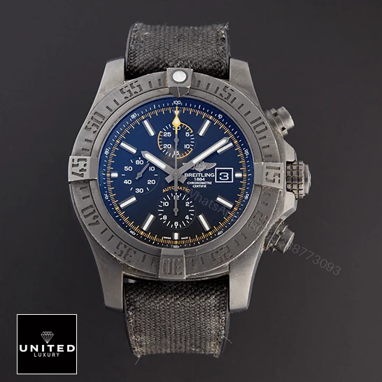 View 6 of Breitling Super Avenger II Black Steel M133711A/BF30 Replica