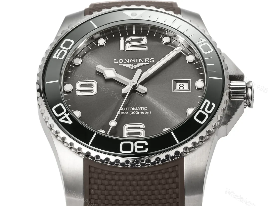 View 4 of Longines Conquest Diver’s Watch Silver Stainless Steel with Grey Dial