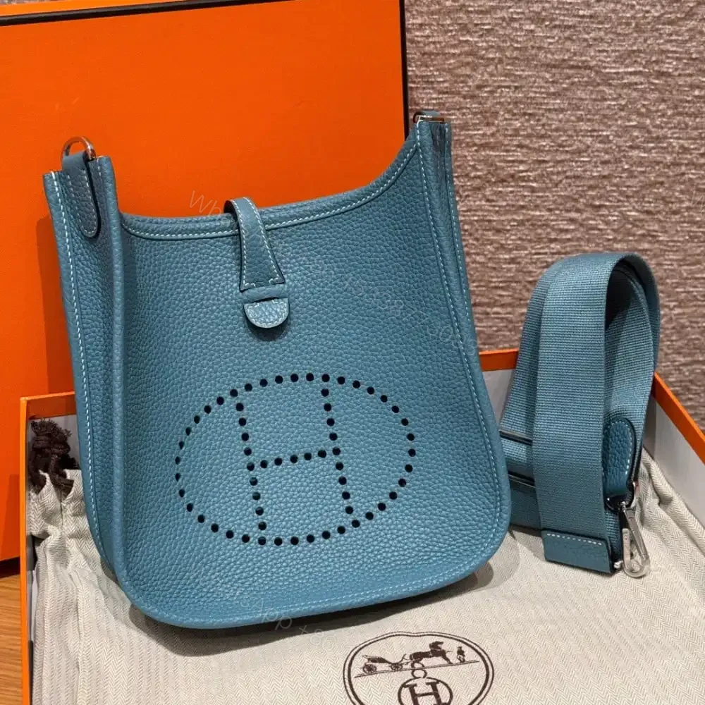 View 3 of 高仿Hermes*Evelyne23系列H087941CKU2牛仔藍銀扣純手工