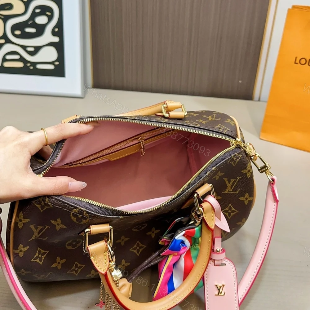 View 9 of Louis Vuitton Speedy Soft 30 Monogram Canvas Brown 30Cm M26498