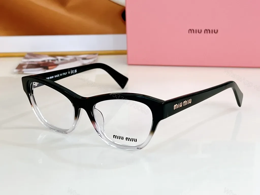 View 2 of Black Acetate Cat-Eye Eyewear â€“ Miu Miu Signature Detail