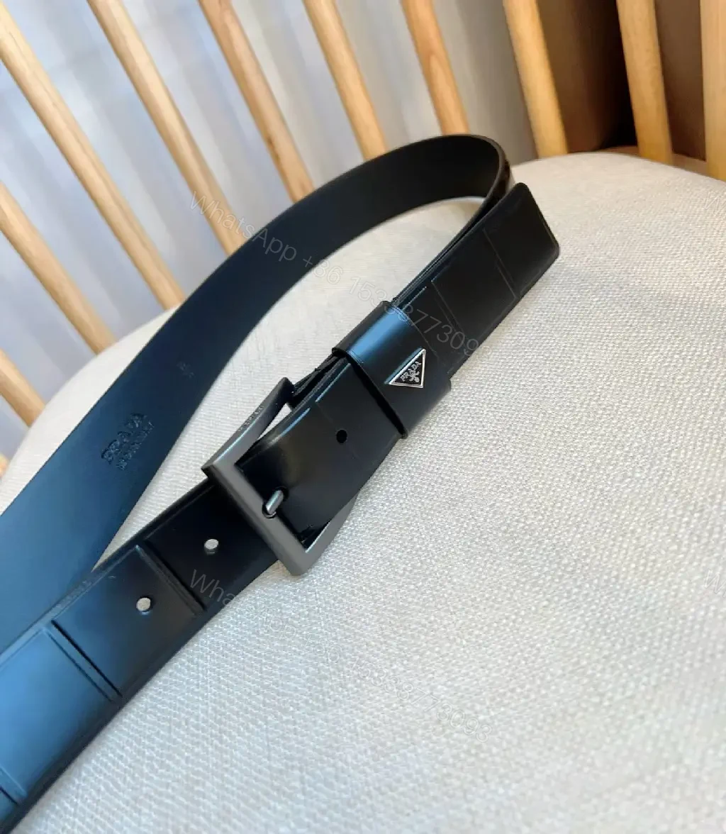 View 2 of Refined Black Leather Belt Minimalist Texture, Matte Buckle, Adjustable Comfort Belt