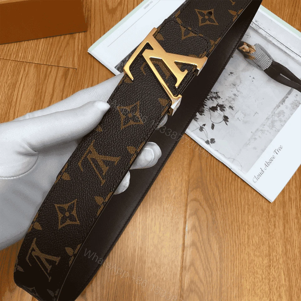 View 8 of LOUIS VUITTON BELT INITIALES REVERSIBLE MONOGRAM 1W NOIR BLACK/BROWN – B32