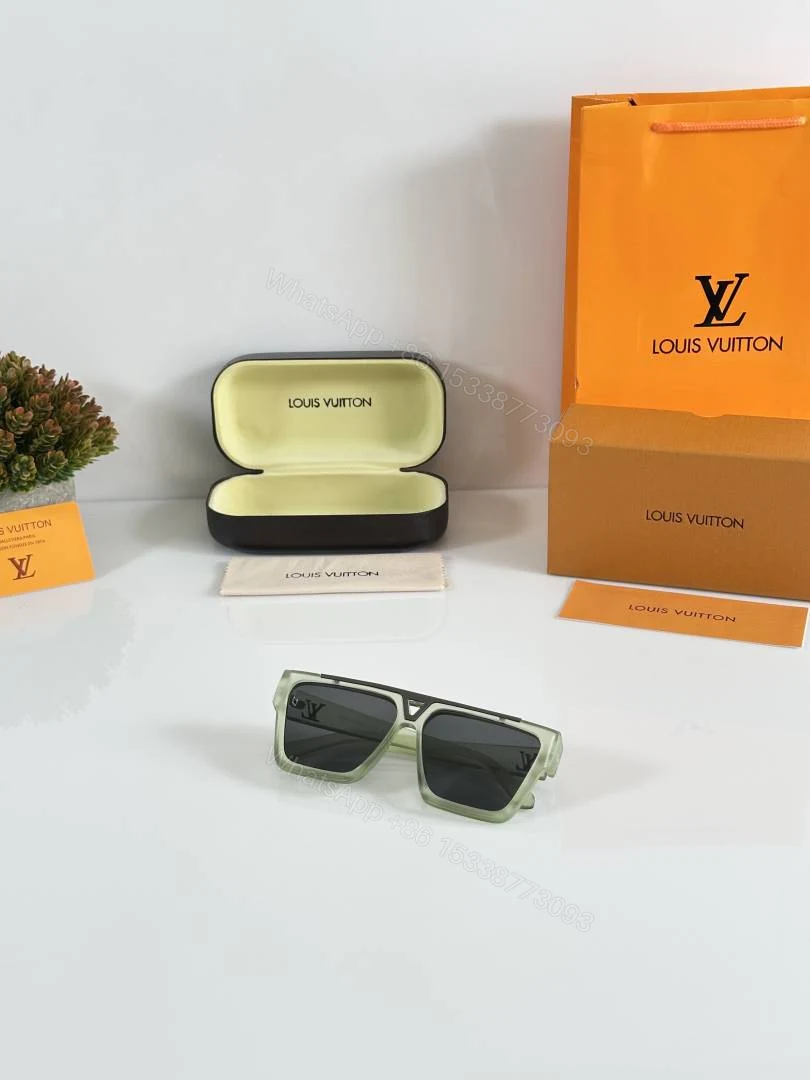 View 4 of First Copy Louis Vuitton 1502 Ice Green Black Sunglasses