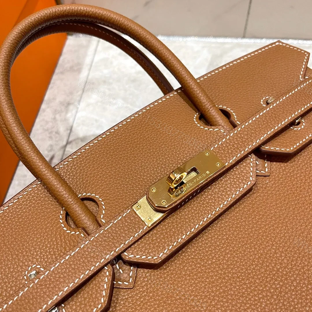 View 5 of HN 30CM GOLD TOGO LEATHER GOLD HARDWARE