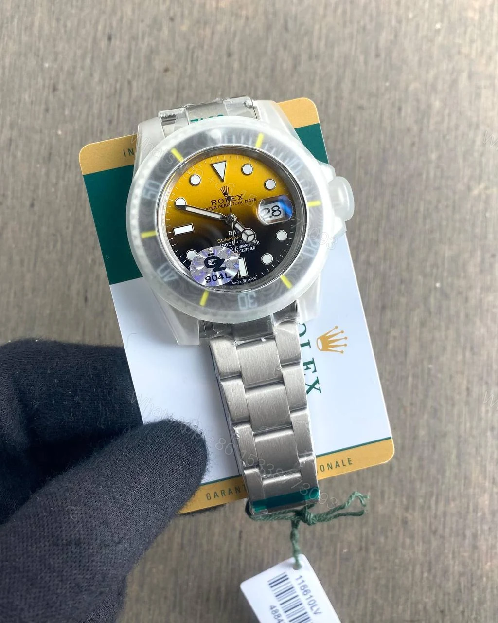 View 3 of Rolex Submariner Silver Yellow Diw 41MM Automatic