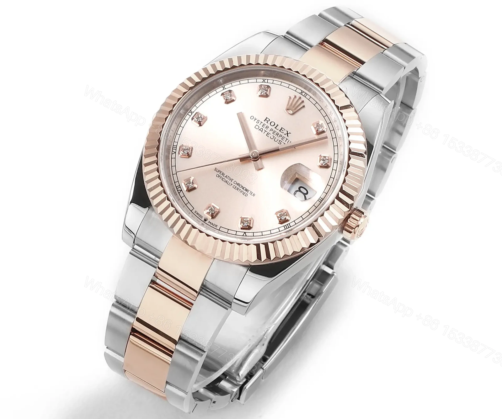 View 2 of DJ Factory Clean Factory DDF Classic Rose Gold Datejust Watch