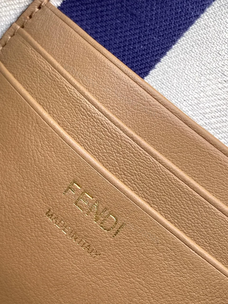 View 8 of Navy Monogram Crossbody: Luxe Navy-Cream, Gold Hardware, Compact Chic