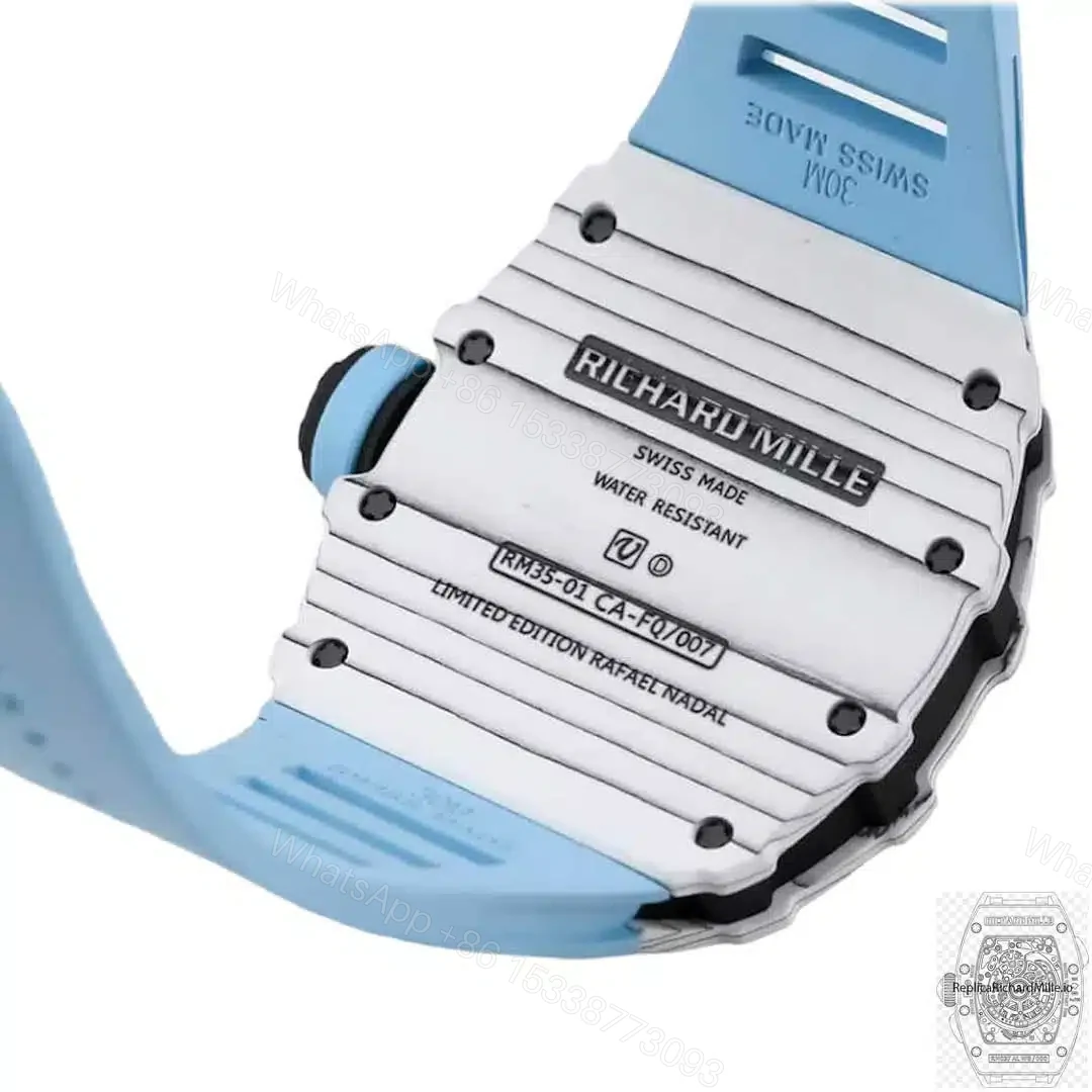 View 9 of Replica Richard Mille RM35-01 BBR Factory Blue Strap