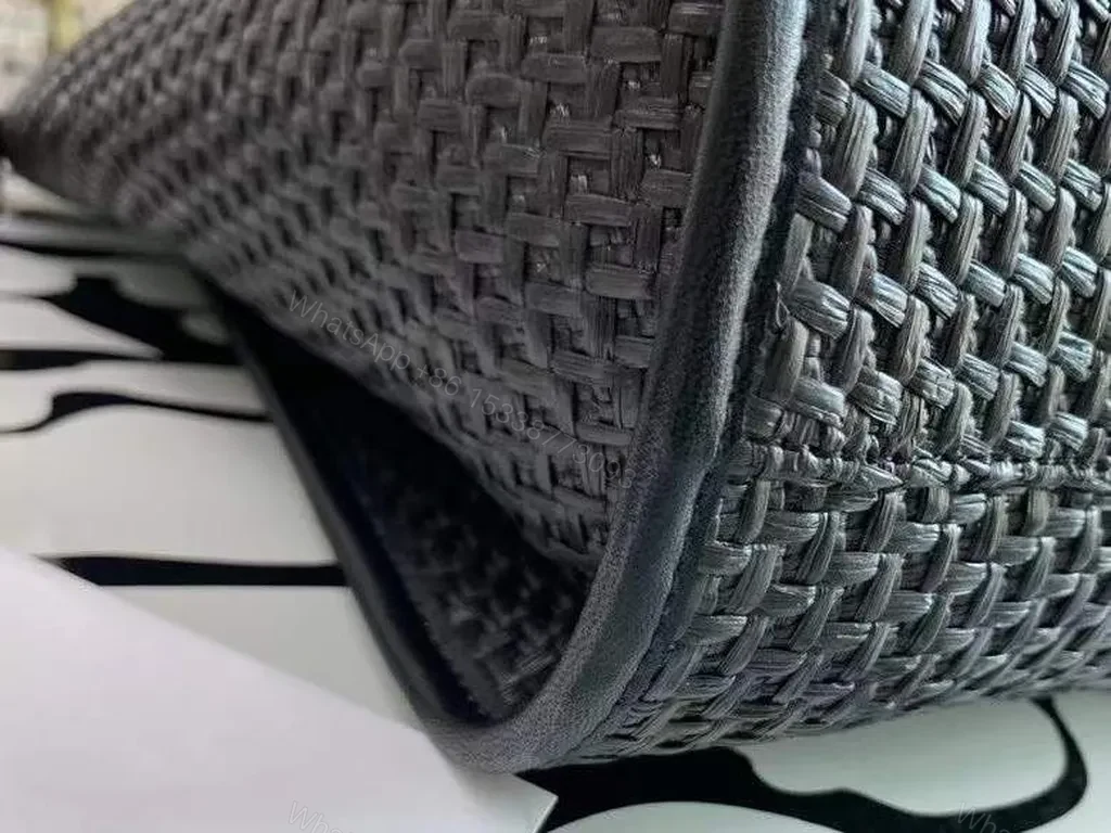 View 4 of Structured Black Caviar Tote: Chain-Accent, CHANEL-Inspired Luxury Tote