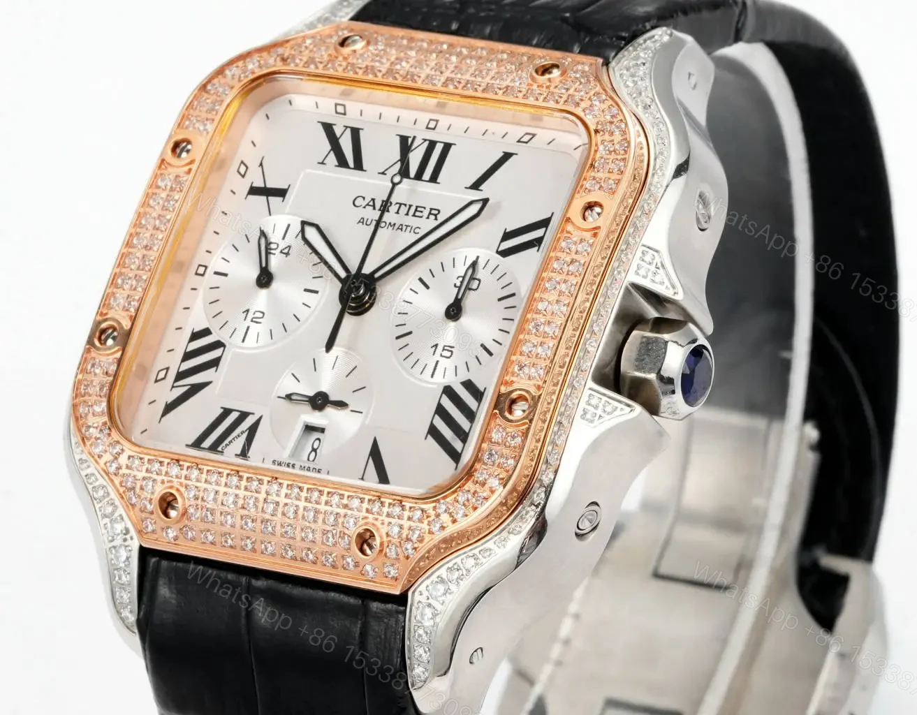 View 4 of Cartier Santos Chronograph Rose Gold 43mm CARTIER-SANTOS-RG43