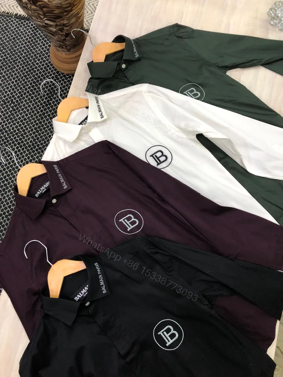 View 7 of FIRST COPY BALMAIN COTTON LYCRA SHIRTS SATIN SHIRTS