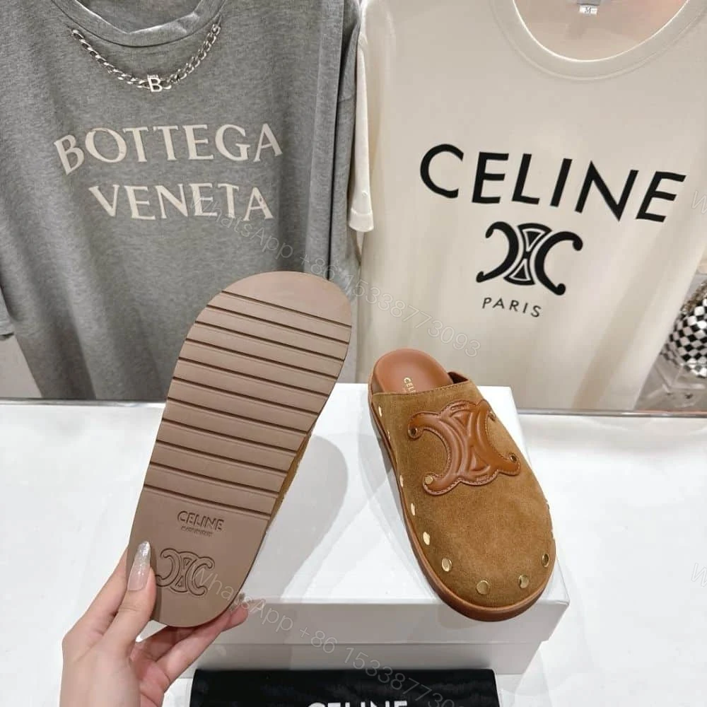 View 7 of CELINE PITEA CLOG IN SUEDE COGNAC 363013954C 18NC