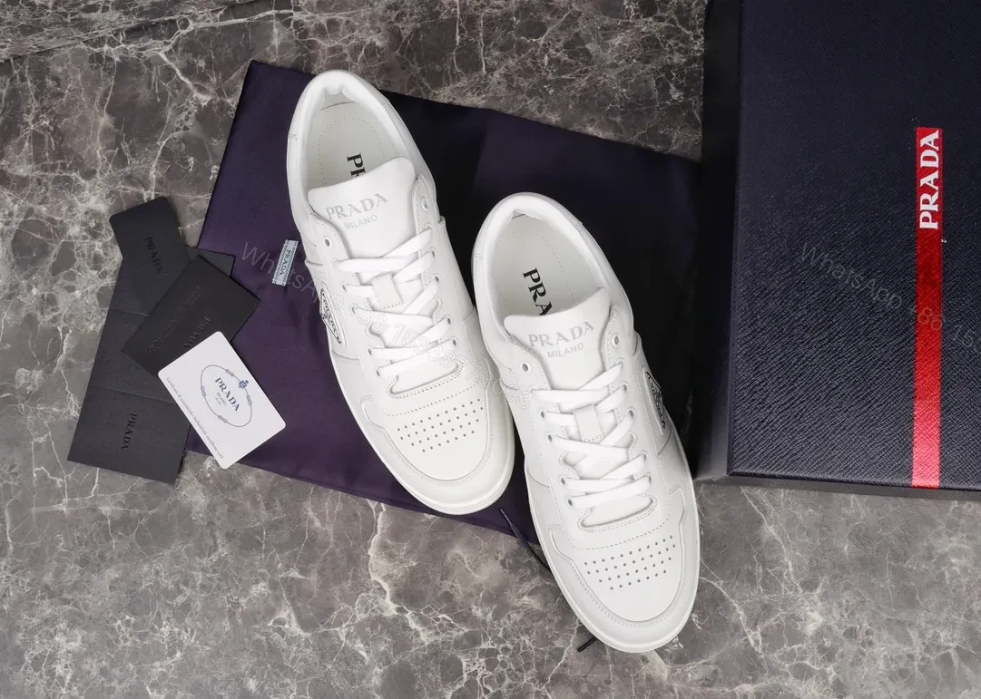 View 6 of Minimal White Leather Sneakers - Luxe Everyday Comfort