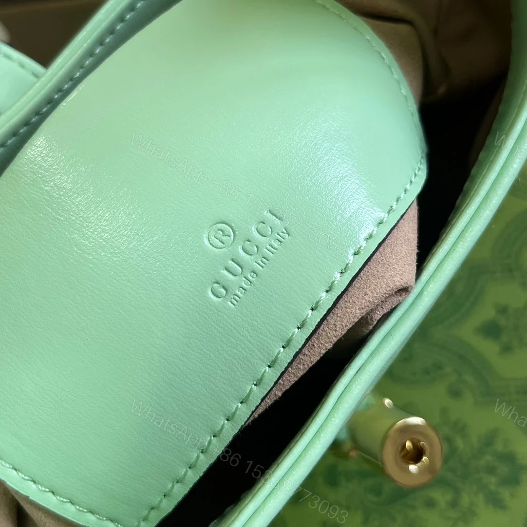 View 4 of GG JACKIE MINI 19 SHOULDER BAG IN LIGHT GREEN CALFSKIN