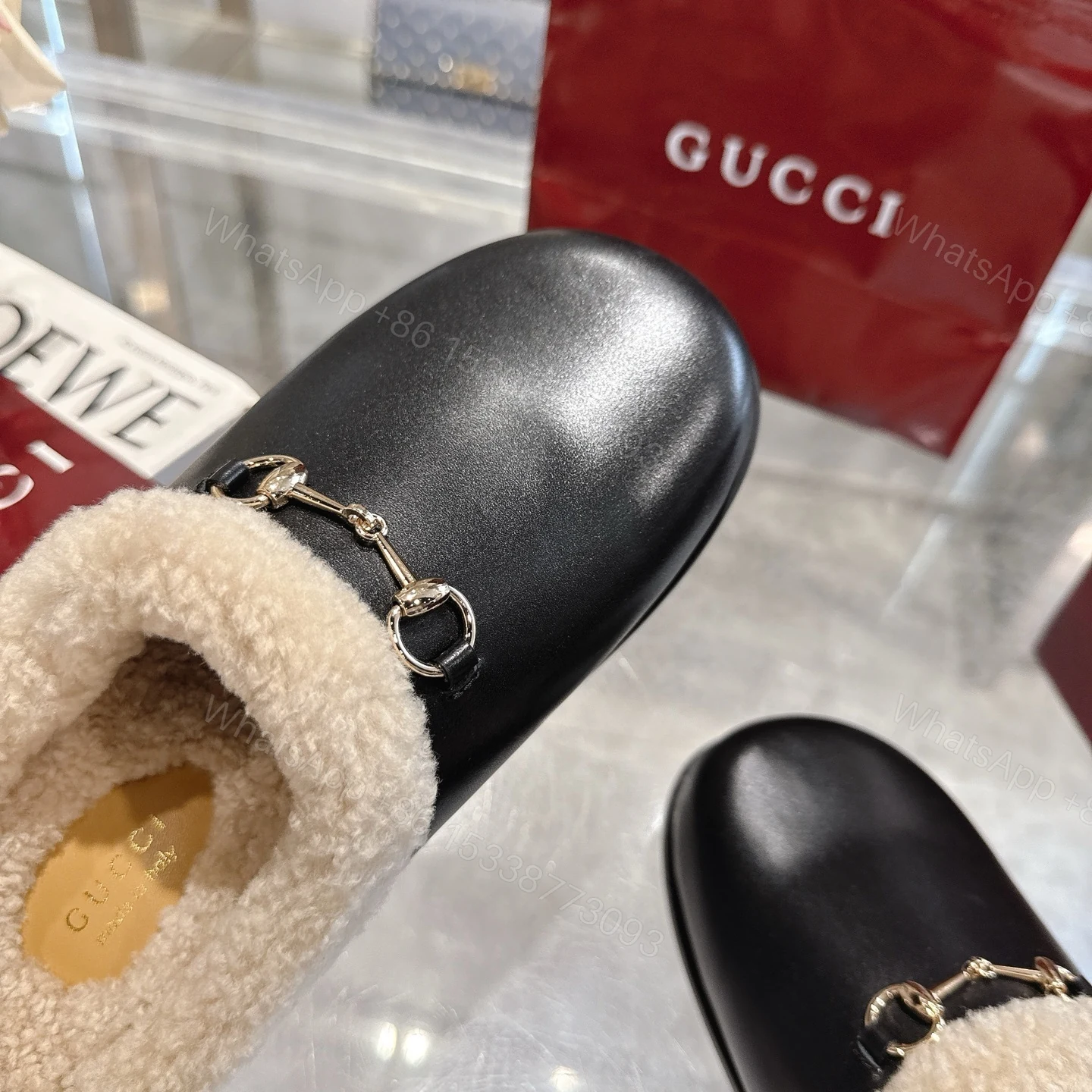 View 8 of Gucci Women Mule With Horsebit Black Leather