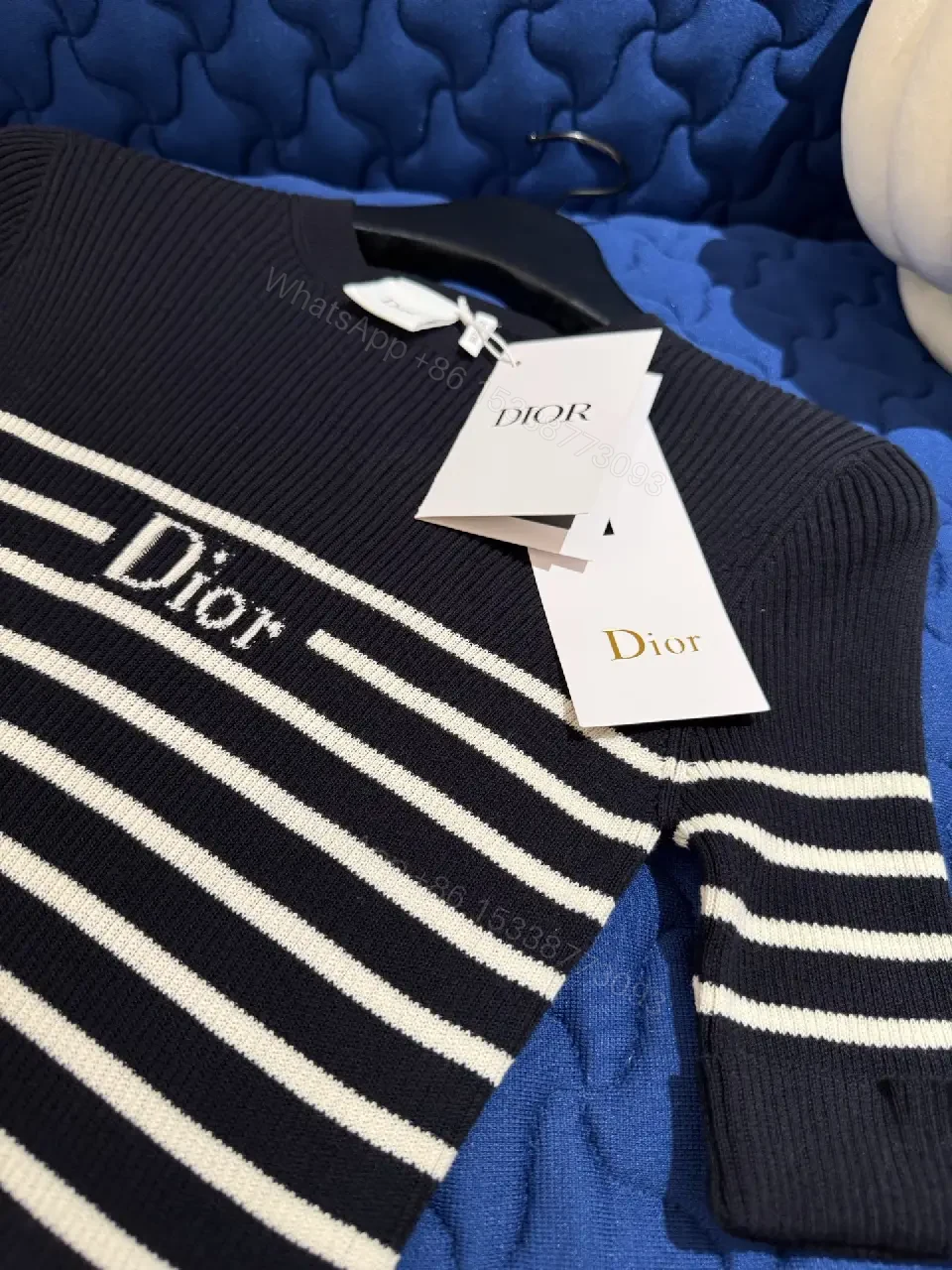 View 10 of Chic Striped Knit Dress: Luxe Everyday, Sculpted Fit
