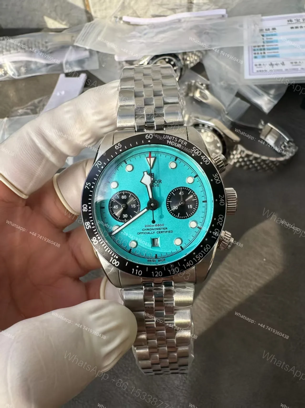 Tudor Super Clone Black Bay M79360N-0024 Tiffany Blue Dial — view 1