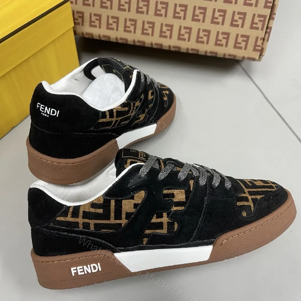View 9 of Monochrome Suede-Luxe Low-Top Sneakers with Logo Detail