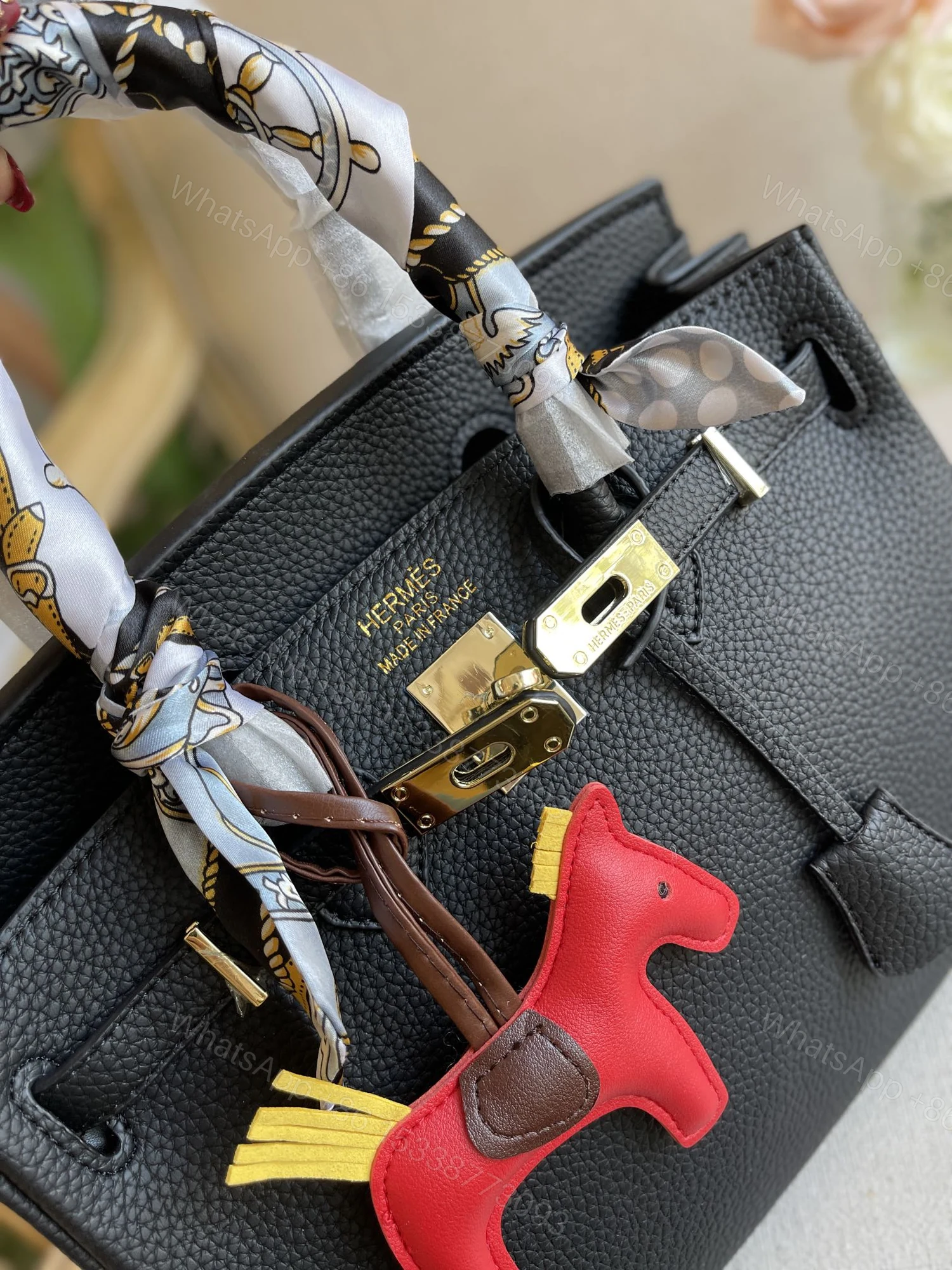 View 3 of HERMES BIRKIN 35 TOGO GOLD HARDWARE BLACK 35CM