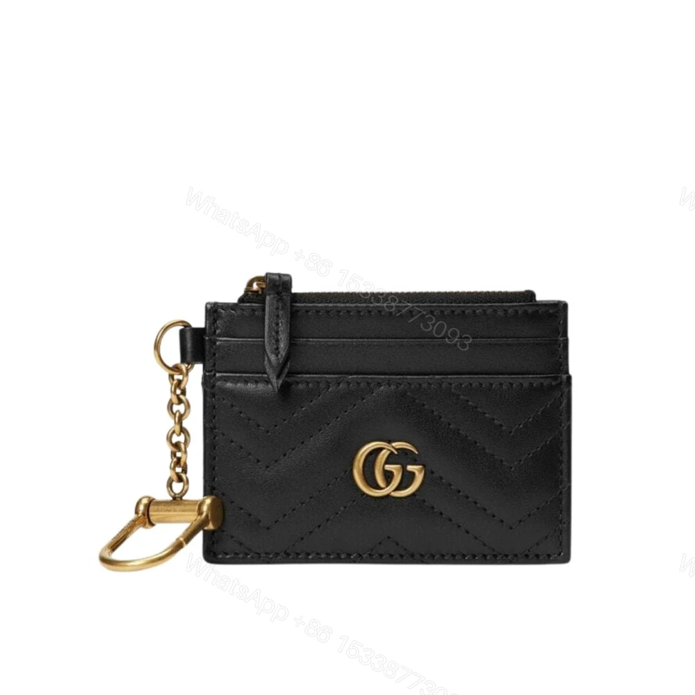 Gucci GG Marmont Keychain Wallet Black 10Cm — view 1