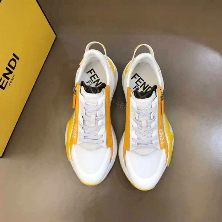 View 6 of FENDI CHUNKY LACE-UP TRAINERS YELLOW – FD20
