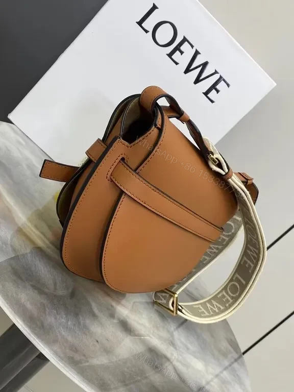 View 2 of Tan Calfskin Loewe Saddle Bag - Everyday Luxury Crossbody