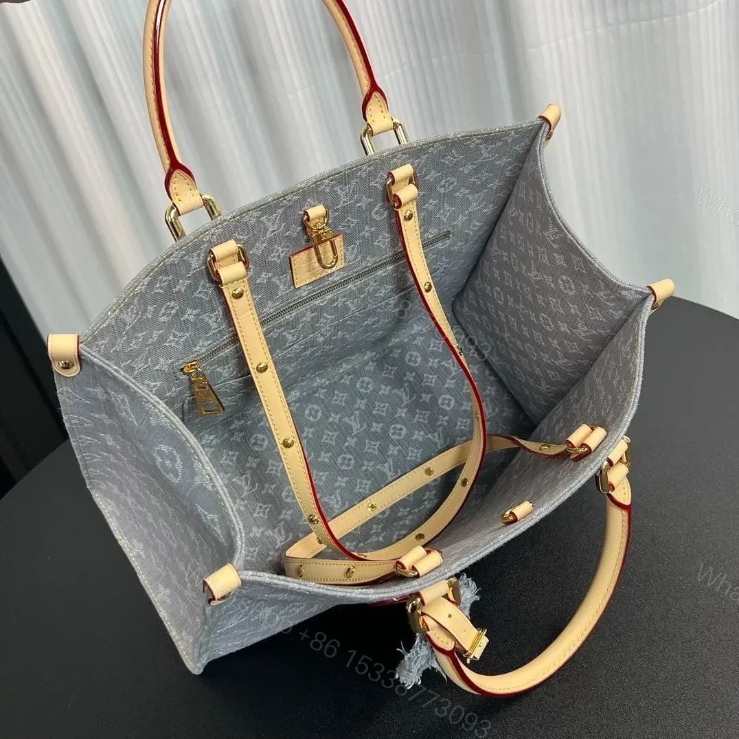 View 6 of Louis Vuitton OnTheGo MM Monogram Denim canvas