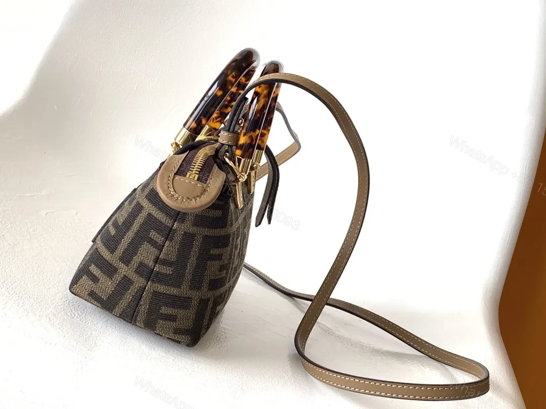 View 3 of Compact Monogram Tote: Luxe Everyday Carrier with Gold Hardware