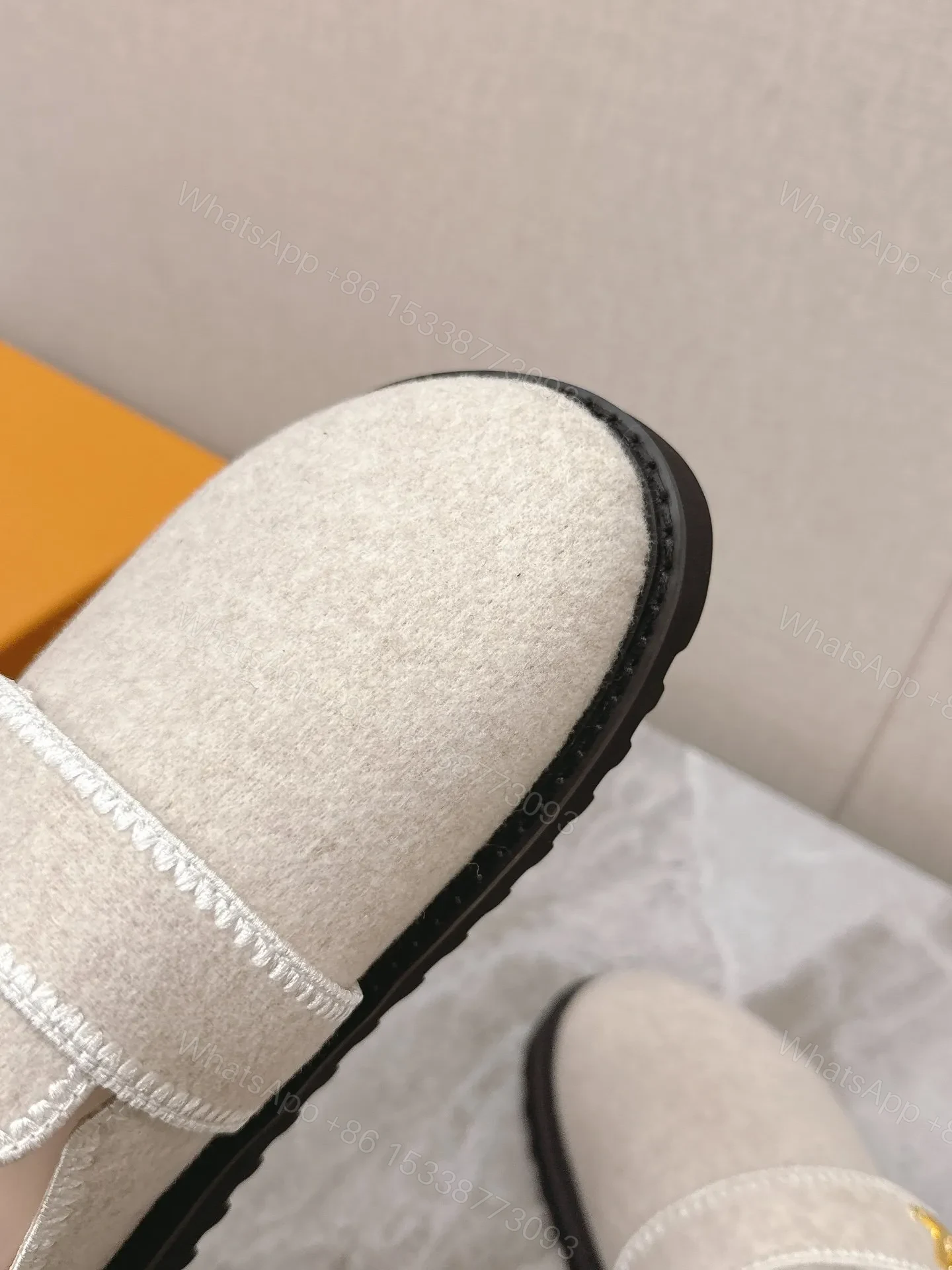 View 2 of LV Women Beige Wool Mules