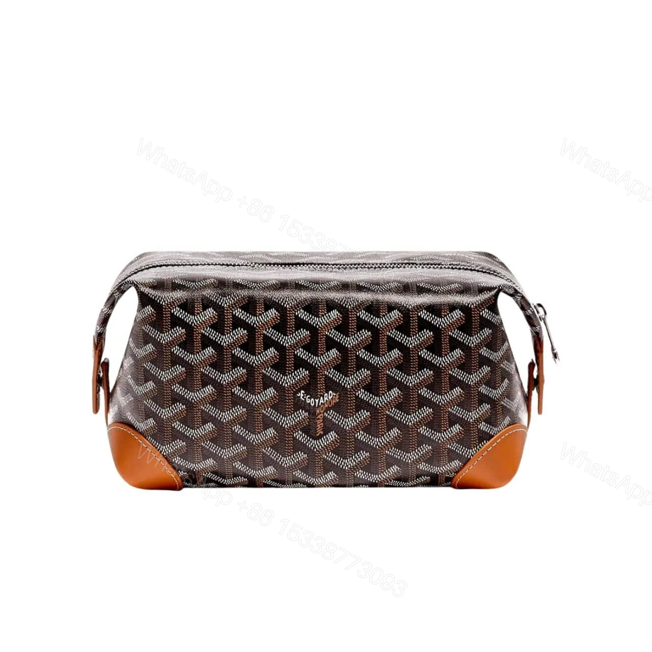 GOYARD BOWLING 25 TOILETRY BAG BLACK TAN 23CM BOWLIN025TY01CL03P — view 1