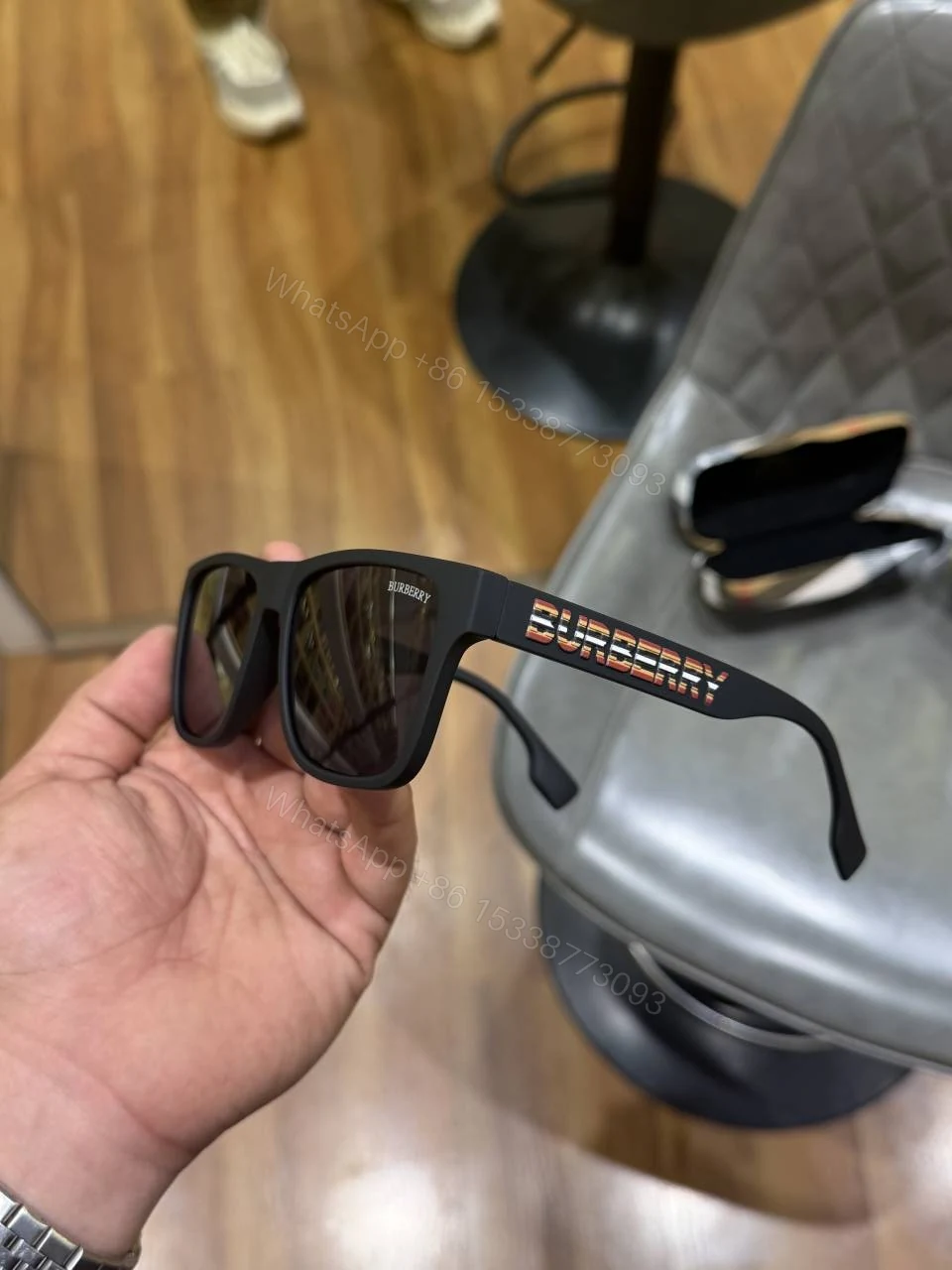 View 5 of First Copy Burberry Way Fero Matt Black Sunglasses