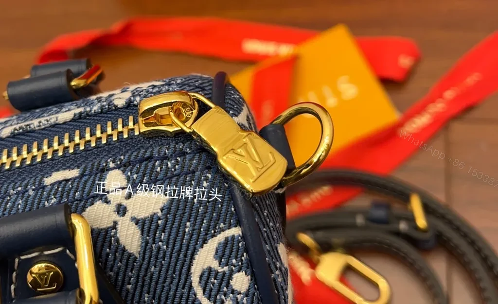 View 2 of Denim Monogram Satchel: City-Ready Luxe Bag