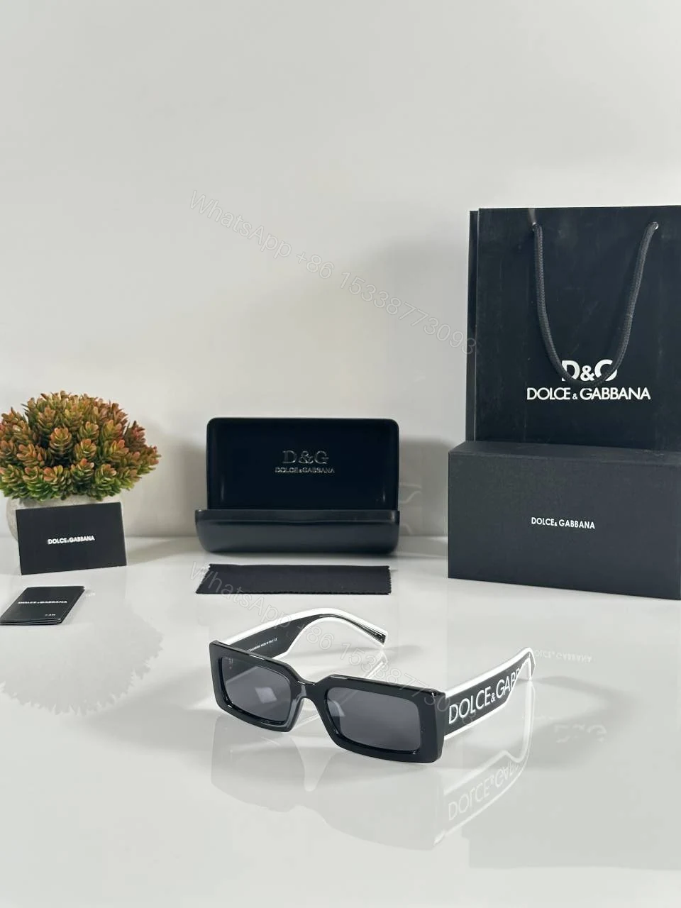 First Copy Dolce Gabbana 6187 Black White Sunglasses — view 1