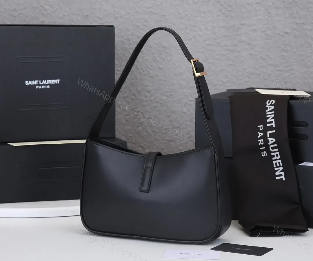 View 2 of Saint Laurent Smooth Calfskin Le 5 A 7 Mini Hobo Black