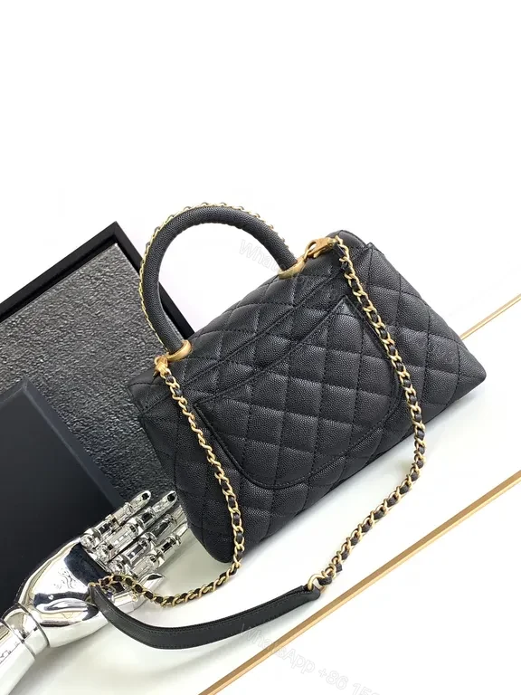 View 2 of Quilted Black Flap Bag + Gold Hardware - Everyday Luxe Bag