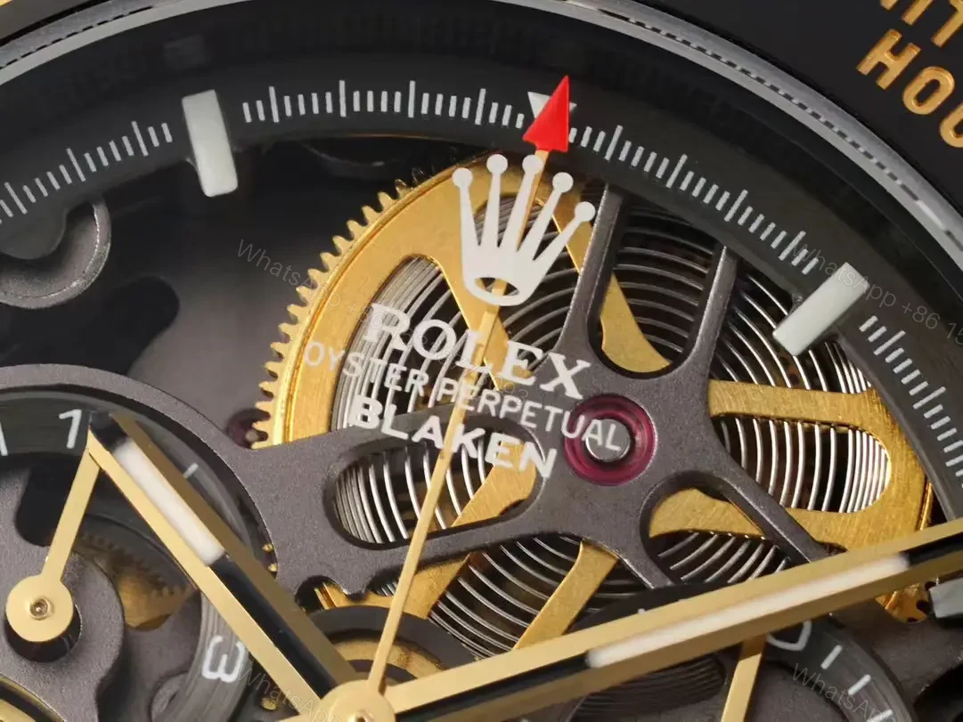 View 5 of Top Rolex Daytona Skeleton Black replica 40MM Carbon Black Rubber Strap Edition RG-DAYTONA-SKELETON-BLACK-RUBBER-40