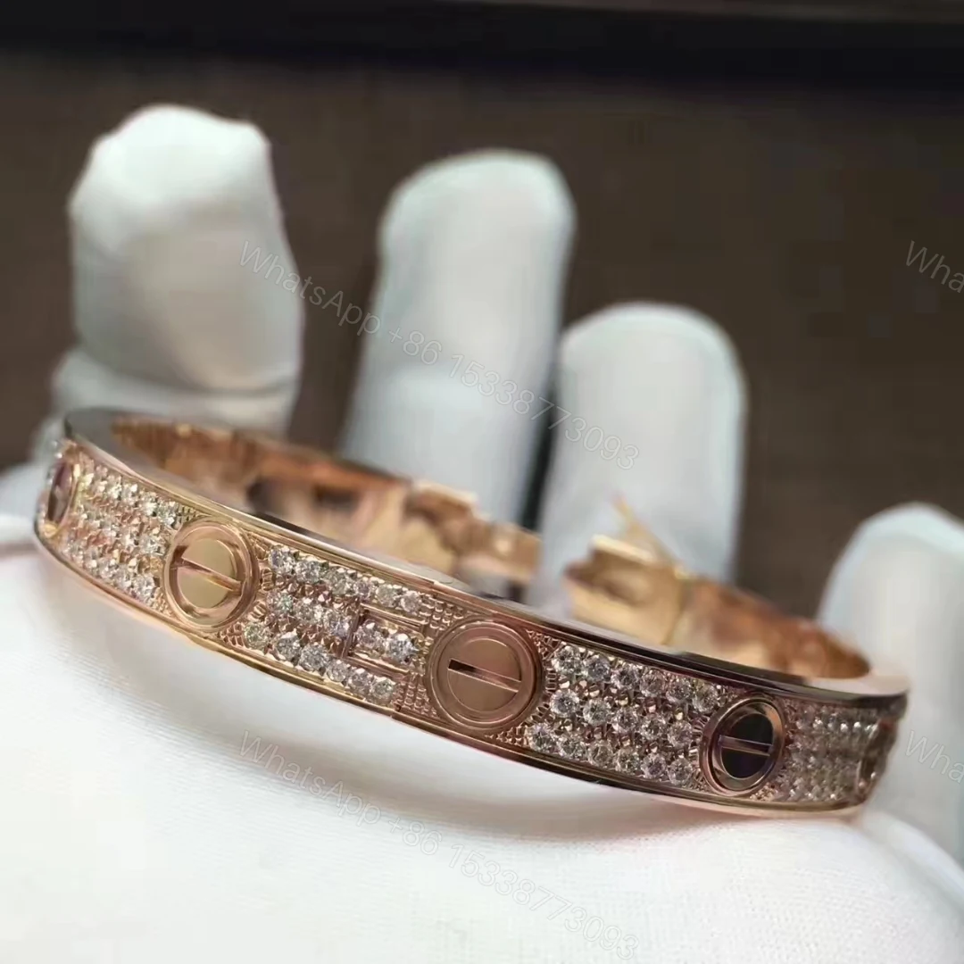 View 5 of Cartier Love Bracelet, paved diamonds